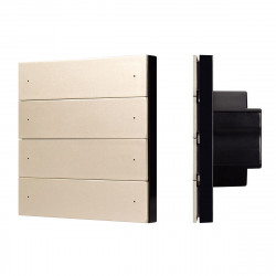 Кнопочная панель SMART-DMX512-801-22-8G-8SC-DIM-IN Gold (230V, 2.4G) (IARL, IP20 Пластик, 5 лет), Arlight, 039317
