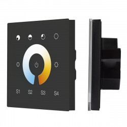 Сенсорная панель DALI-901-11-1G-4SC-MIX-DT8-IN Black (BUS/230V) (IARL, IP20 Пластик, 3 года), Arlight, 037195
