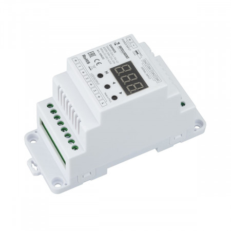 Диммер SMART-DALI-104-62-ADDR-DIM-DT6-DIN White (12-24V, 4x5A) (IARL, IP20 Пластик, 5 лет), Arlight