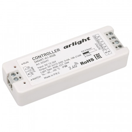 Контроллер SMART-K1-RGB (12-24V, 3x3A, 2.4G), Arlight